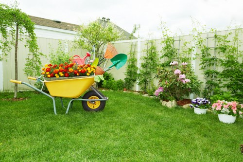 Organic garden waste prepared for composting and recycling